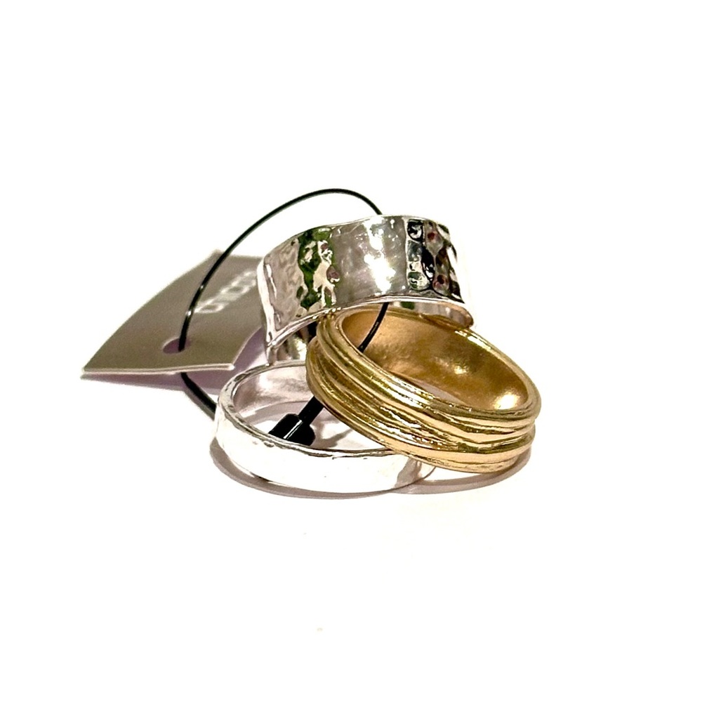 Chico's Mixed Metal Stackable Rings - Gold & Silver